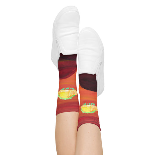 Watercolor Sunset TacoCat Socks