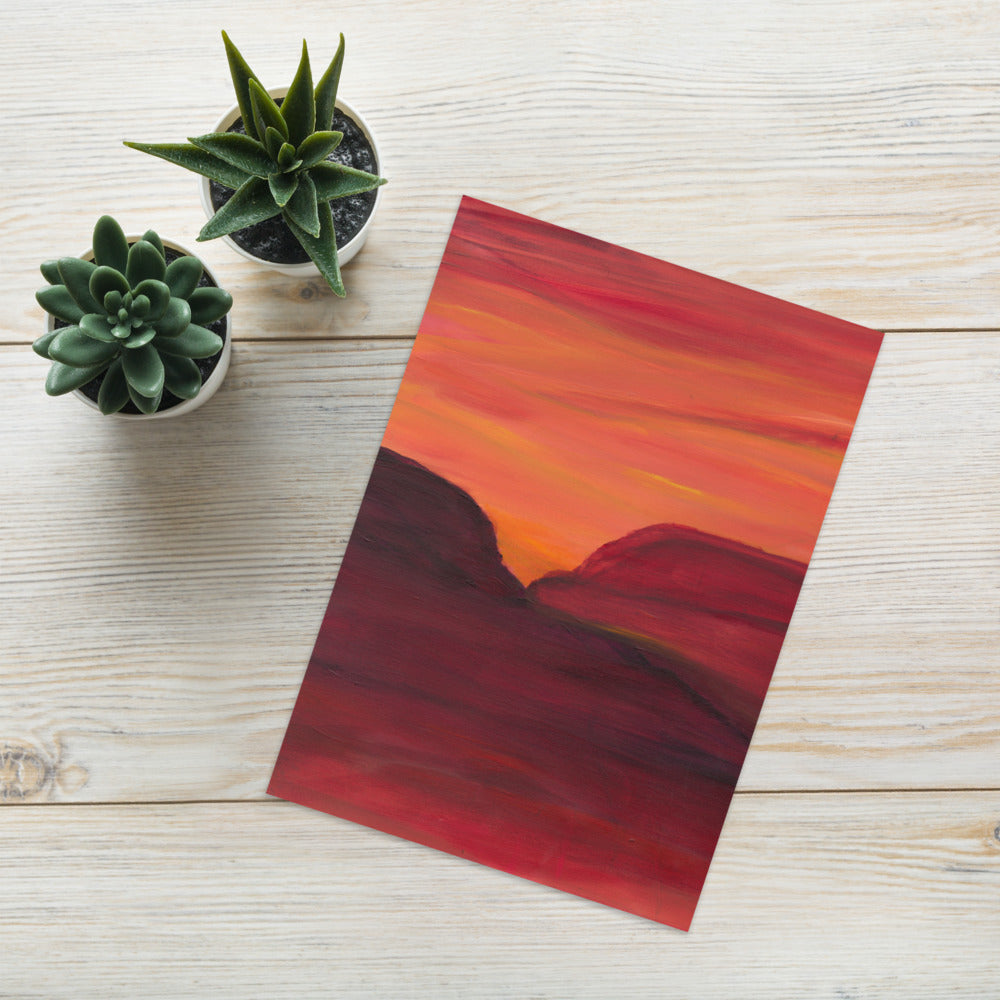 Mesa Sunset Greeting Card