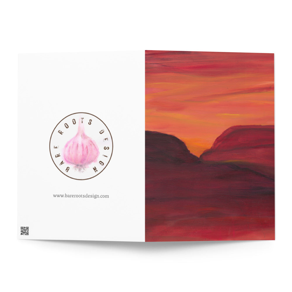 Mesa Sunset Greeting Card