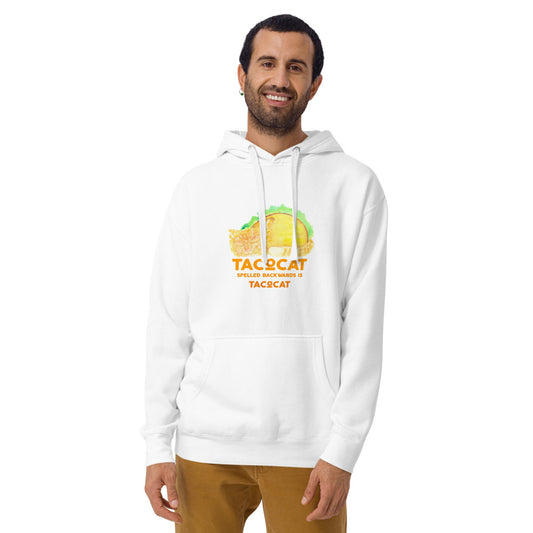 Watercolor TacoCat Palindrome Hoodie