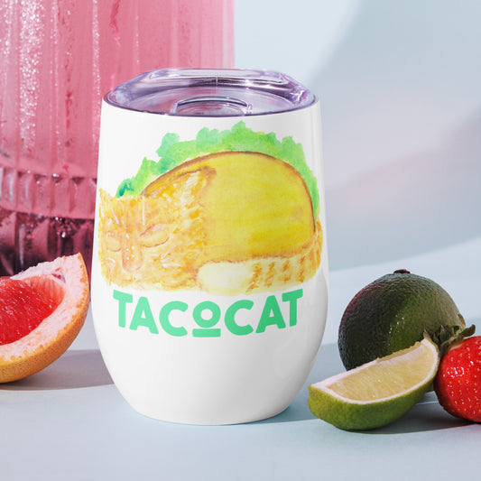 TacoCat Wine Tumbler